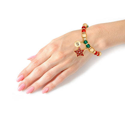 Poinsettia Charm Bracelet