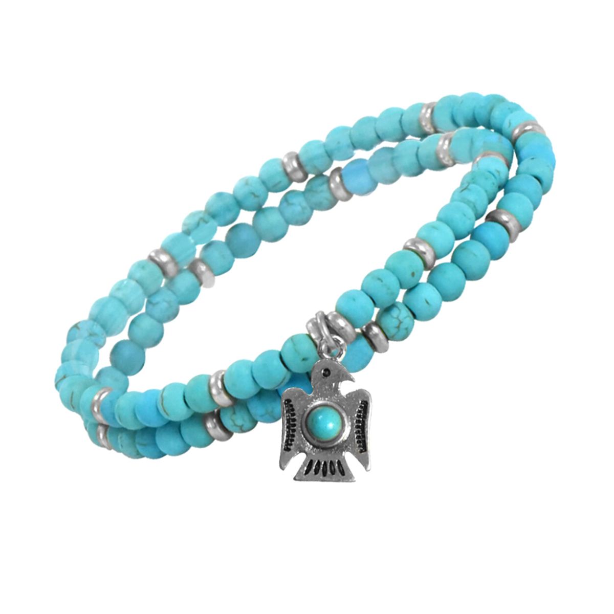 Turquoise Natural Stone Tunderbird Bracelet