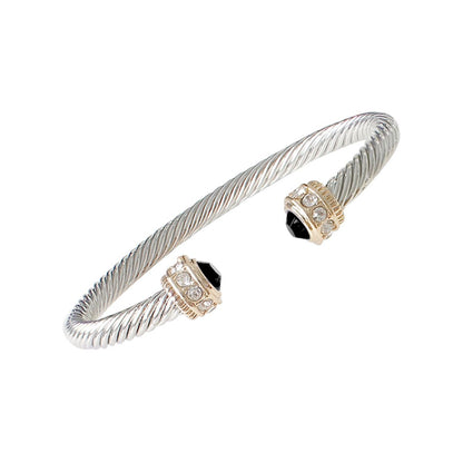 Black Rope Cable Bangle