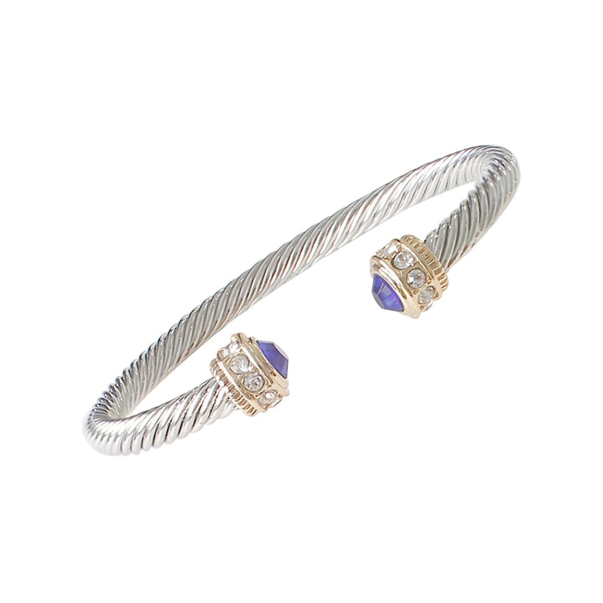 Blue Rope Cable Bangle