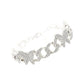 Silver Iced Cuban Butterfly Bracelet