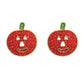 Orange Jack O Lantern Studs