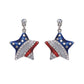 American Flag Star Metal Earrings