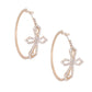 Gold Big Cross Rhinestone Hoops