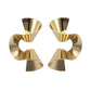 Gold Twisted Metal Curl Studs