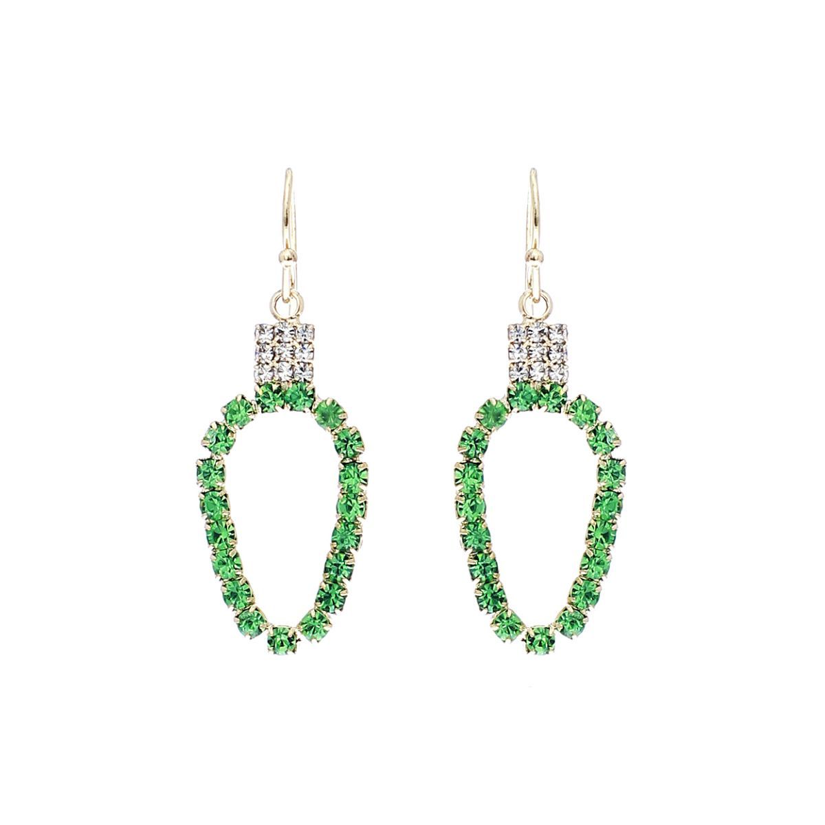 Light Green Xmas Light Earrings