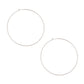 Silver 100mm Wire Hoops