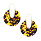 Tortoiseshell Round U Hoops