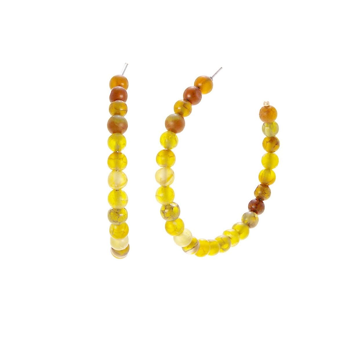 45mm Light Brown Stone Hoops