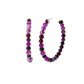 45mm Purple Stone Hoops