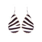 Faux Zebra Fur Teardrop Earrings