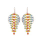 Rainbow Fringe Circle Earrings