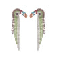 Multi Color Toucan Fringe Earrings