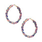Purple Glitter 65mm Hoops