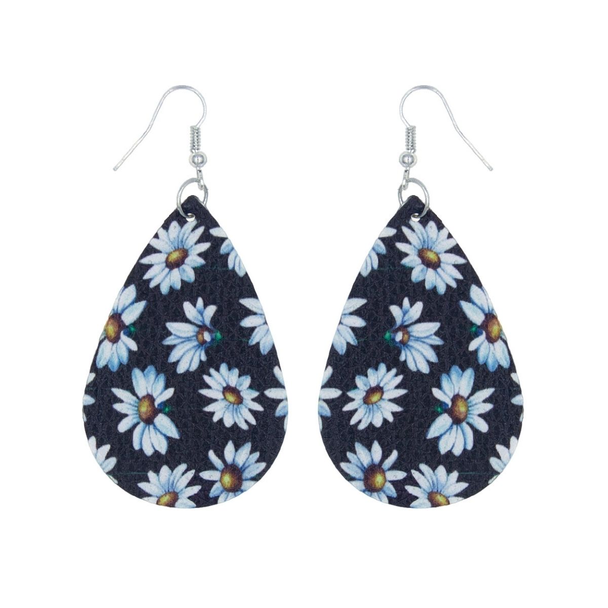 Daisy Printed Teardrop Earrings