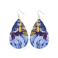Various Flower Printed Teardrop Earrings