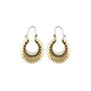 Gold Metal Croissant Hoops