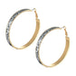 Silver Glitter Wide Hoops
