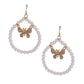Gold Butterfly in Pearl Drop Hoops