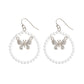 Silver Butterfly in Pearl Drop Hoops