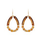 Tortoiseshell Tube Teardrop Earrings