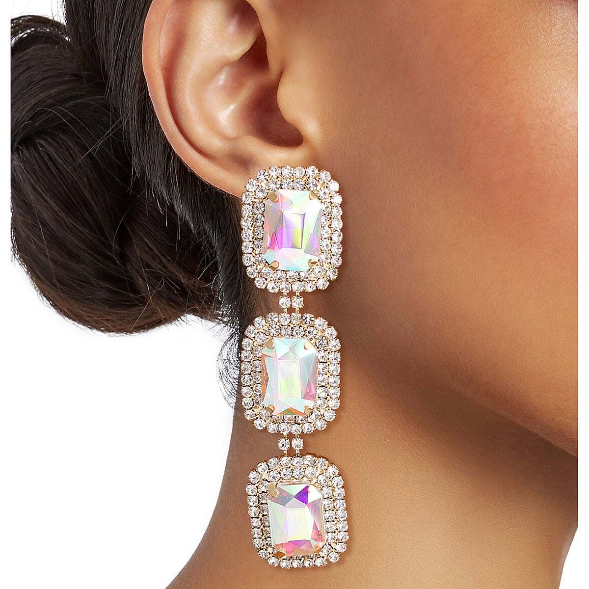 Aurbo Triple Halo Earrings