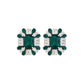 Green Rectangle CZ Studs