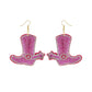 Pink Cowgirl Stone Pillow Earrings
