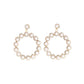 45mm Pearl Gold Round Earrings