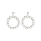 45mm Pearl Silver Round Earrings