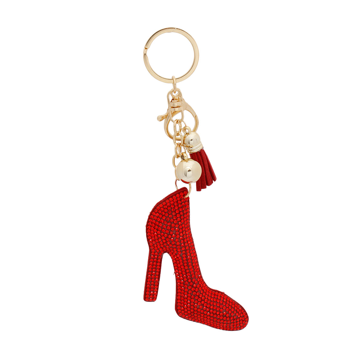 Red High Heel Keychain Bag Charm