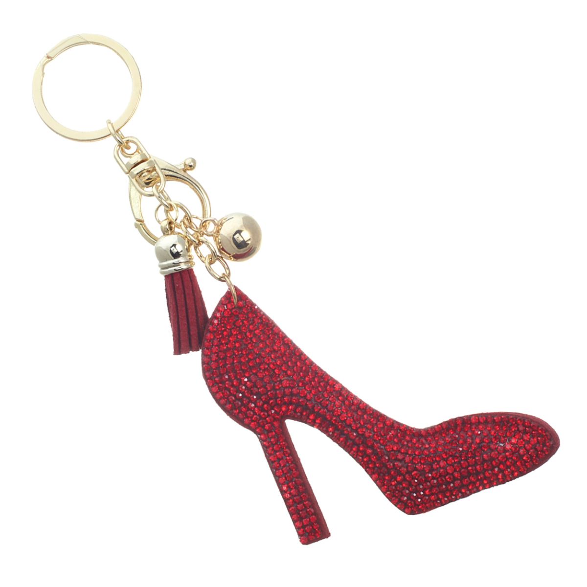 Red High Heel Keychain Bag Charm