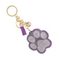 Purple Paw Keychain Bag Charm