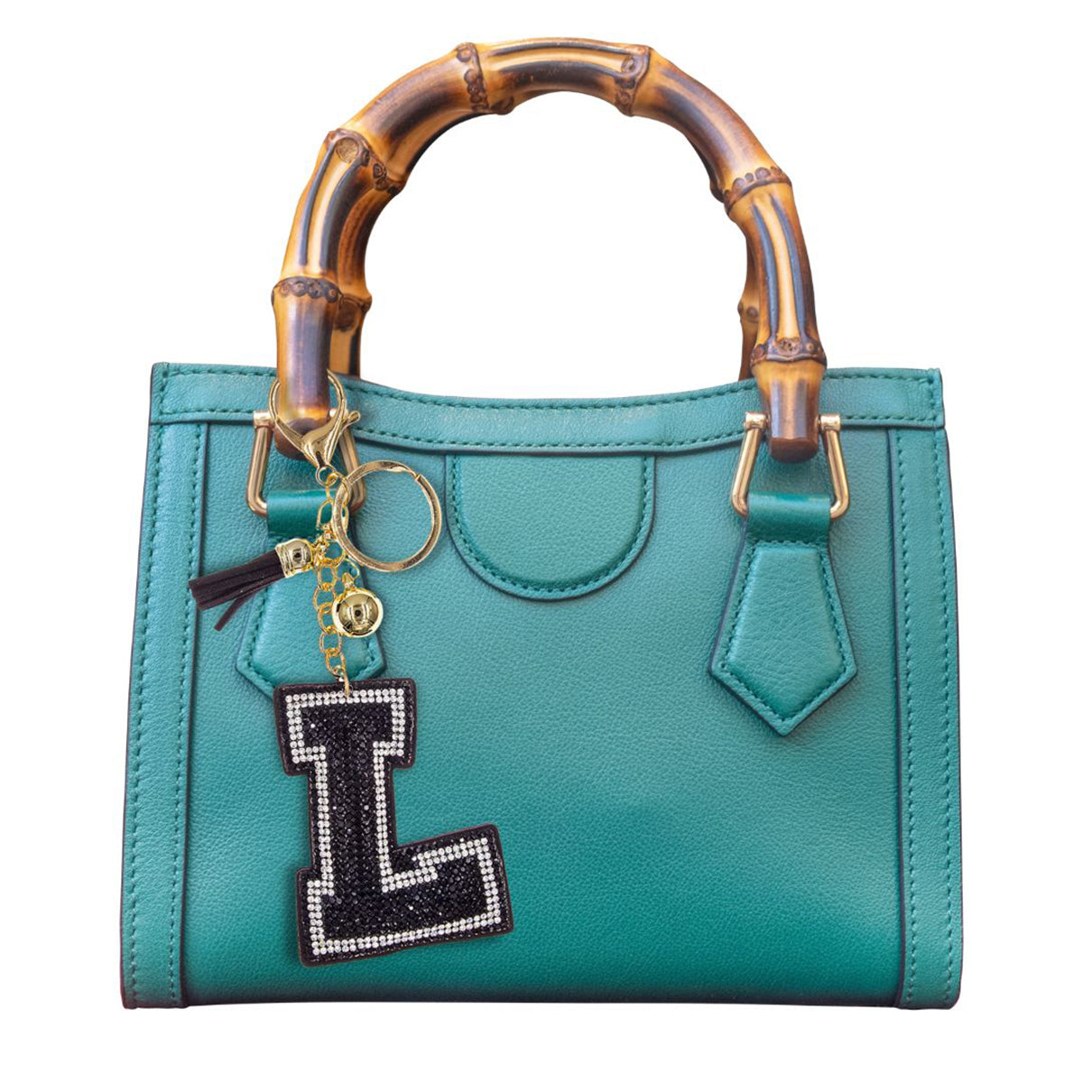 L Black Keychain Bag Charm