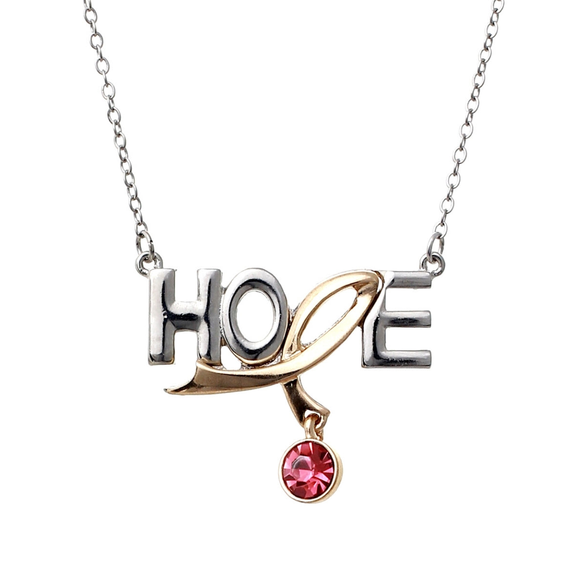 Silver Hope Dangle Necklace