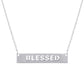 Silver Blessed Cutout Plate Necklace