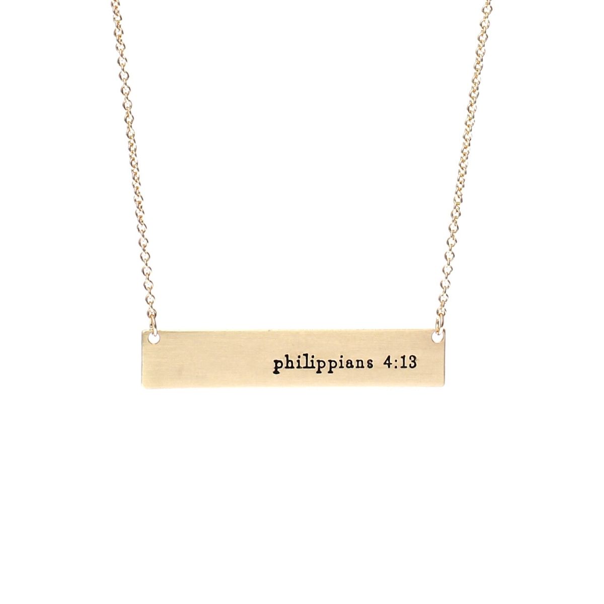 Gold Philippians Plate Necklace