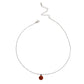 Orange Rhinestone Basketball Necklace