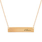 Gold Script Chosen Plate Necklace