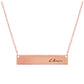 Rose Gold Script Chosen Plate Necklace