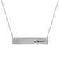 Silver Script Chosen Plate Necklace