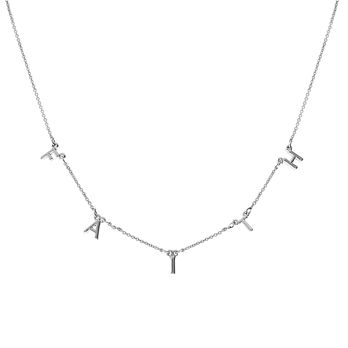 FAITH Station Silver Necklace