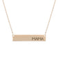 Gold MAMA Plate Necklace
