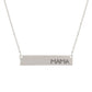 Silver MAMA Plate Necklace