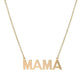 Gold MAMA Letter Pendant Necklace