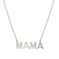 Silver MAMA Letter Pendant Necklace