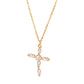 14K Gold Plated CZ Cross Necklace