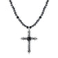 Black Navajo Pearl Cross Necklace