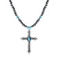 Turquoise Navajo Pearl Cross Necklace