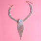 Gold Frame Fringe Rhinestone Choker